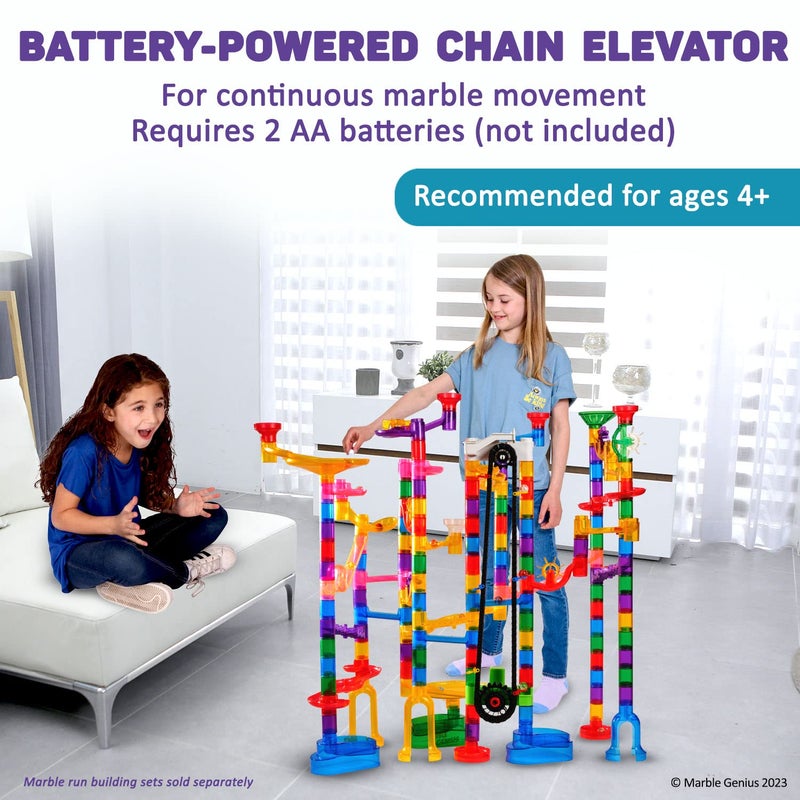 Marble Genius Automatic Chain Lift - Marble Run Accessory Add-On Set for Creating Exciting Mazes, Tracks, and Races - Endless Fun, and Creativity, Experience The Thrills of Marbles Racing - Image 3