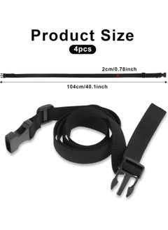 Oasisgalore 4 Pcs Adjustable Buckle Straps, Nylon Luggage Straps for Travel & Outdoor (Black)  - Image 2