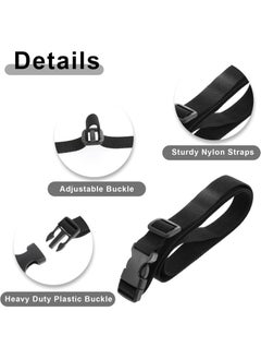 Oasisgalore 4 Pcs Adjustable Buckle Straps, Nylon Luggage Straps for Travel & Outdoor (Black)  - Image 3