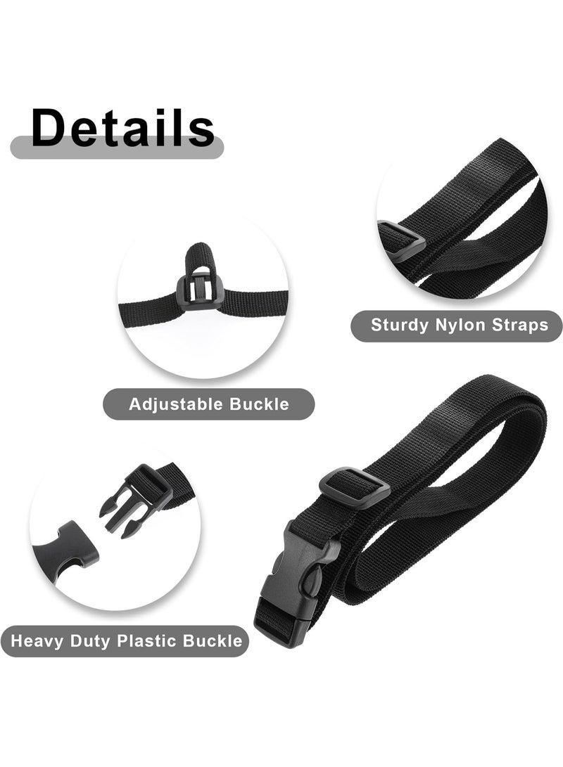 Oasisgalore 4 Pcs Adjustable Buckle Straps, Nylon Luggage Straps for Travel & Outdoor (Black)  - Image 3