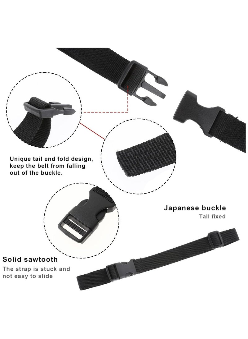 Oasisgalore 4 Pcs Adjustable Buckle Straps, Nylon Luggage Straps for Travel & Outdoor (Black)  - Image 4