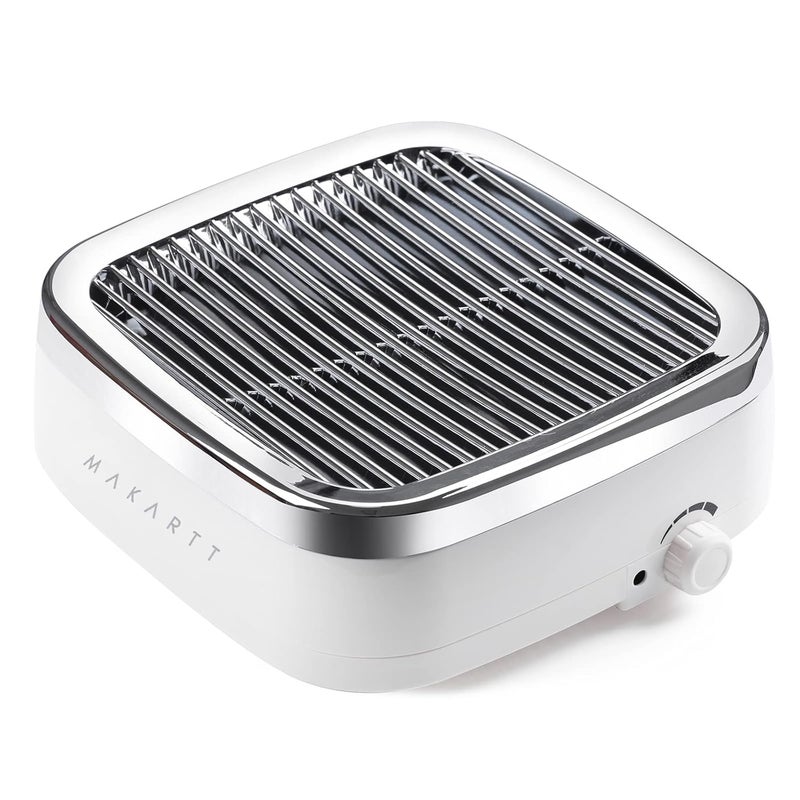Makartt Nail Dust Collector - 60W Extractor Vacuum Dust Collector for Nails Acrylic Nail Drill Dust Extractor Beauty Gift Nail Salon Equipment with 2 Powerful Nail Fan MK200