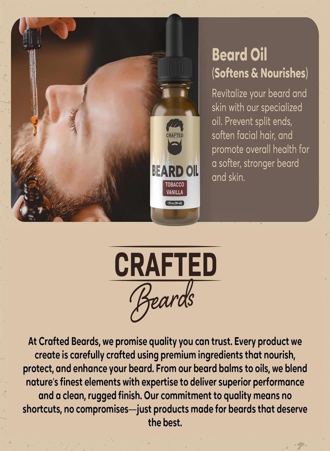Crafted Beards Beard Oil Beard Oil Conditioner - Leave Your Beard Feeling Amazing - All Natural Ingredients - No Residue - Mustache Oil - 1oz - Made in the USA (Tobacco Vanilla) - Image 4