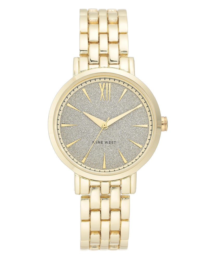 Nine West Women's Gold-Tone Bracelet Watch, NW/2402GLGB - Image 1