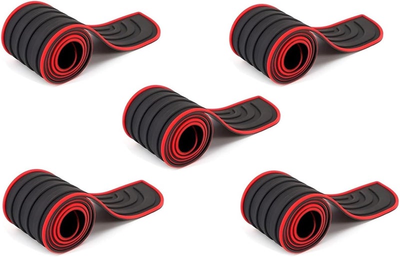 Car Door Edge Guards 2-5Pcs Universal Car Trunk Rear Bumper Guard Strip Door Protector Sticker Door Sill Protector Cover Strip(5Pcs 7x90cm) - Image 1