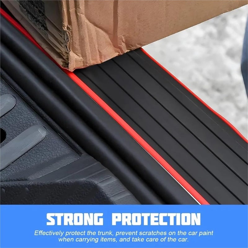 Car Door Edge Guards 2-5Pcs Universal Car Trunk Rear Bumper Guard Strip Door Protector Sticker Door Sill Protector Cover Strip(5Pcs 7x90cm) - Image 3