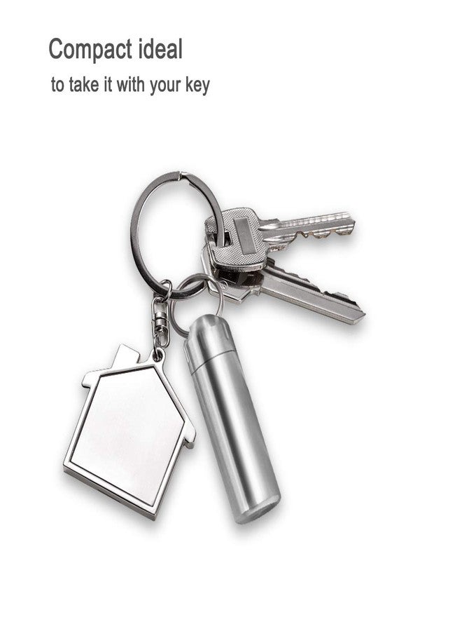 SHD Pill Box Keychain Waterproof Single Chamber Stainless Steel Pill Organizer for Outdoor Travel Camping - Image 4