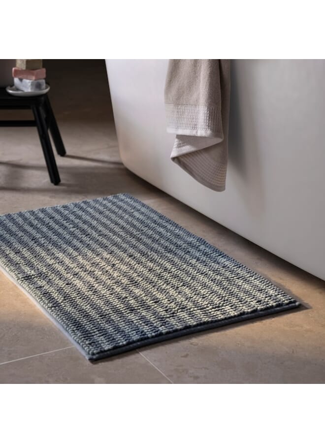 Bath mat striped/blue 50x80 cm - Image 3