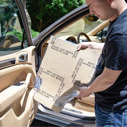 CARCAREZ Clear Adhesive Car Carpet Protector Film Roll, Sticky Disposable Car Floor Mats Protector Cover Sheets, 24" x 600' - Image 3
