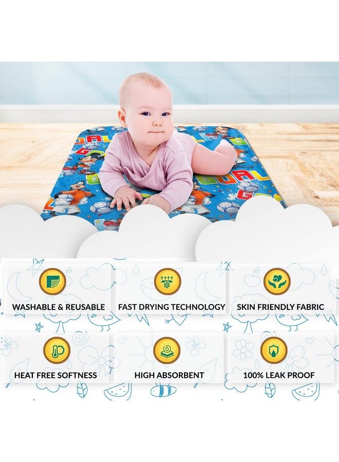 Sassoon Polyester Mickey Mouse Printed Washable And Waterproof Medium Size Dry Sheet;Bed Protector For Kidsmulti Colored (70 X 100 Cm) - Image 4