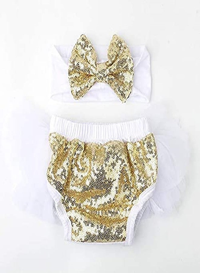 HIBA Baby Girl Diaper Cover Sequence Panty with Hairband White 18 to 24 Months - Image 2
