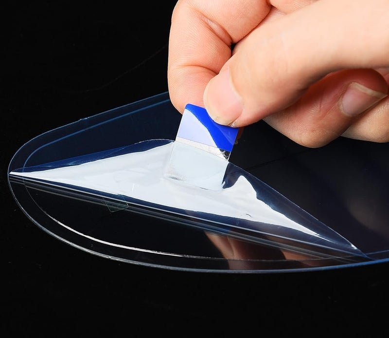 WeePro Universal Helmet Shield Anti Fog Film,Clear Visor Lens Insert Fog Resistant 3.7" x 10.7" - 2 PCS - Image 3
