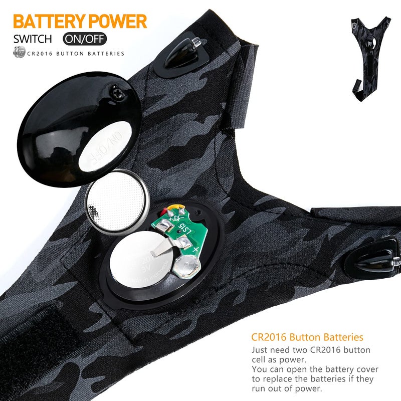 ThxToms ThxToms LED Flashlight Gloves,Father Gifts for Men Dad Him,Christmas Birthday Gift for Men Dad Husband, Cool Gadgets Tools for Repairing Fishing Camping, 1 Pair Camo  - Image 4
