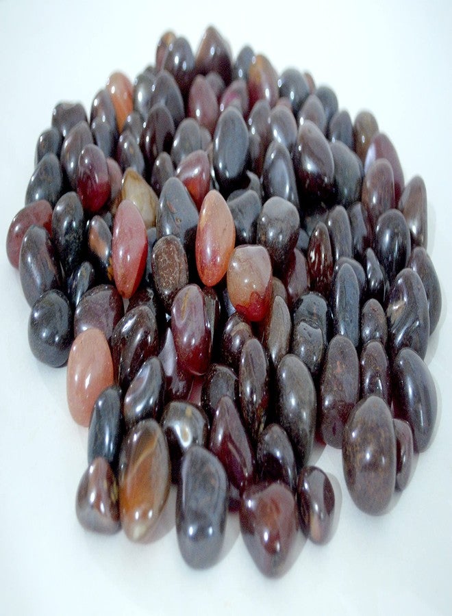 Schmick Pebbles Maroon Onyx Pebbles for Decoration - Decorative Stones and Pebbles, Vase Fillers Pebbles Stones - Pebbles for Home/Table Decor (1.9 Kgs, Maroon Onyx) - Image 2