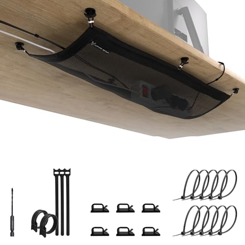 Ultimate Setup Cable Management net - Under Desk Cable Management Tray - Cable net - Wire Management Under Desk - Cord Organizer - Image 1