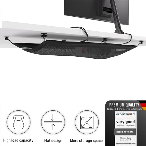 Ultimate Setup Cable Management net - Under Desk Cable Management Tray - Cable net - Wire Management Under Desk - Cord Organizer - Image 2