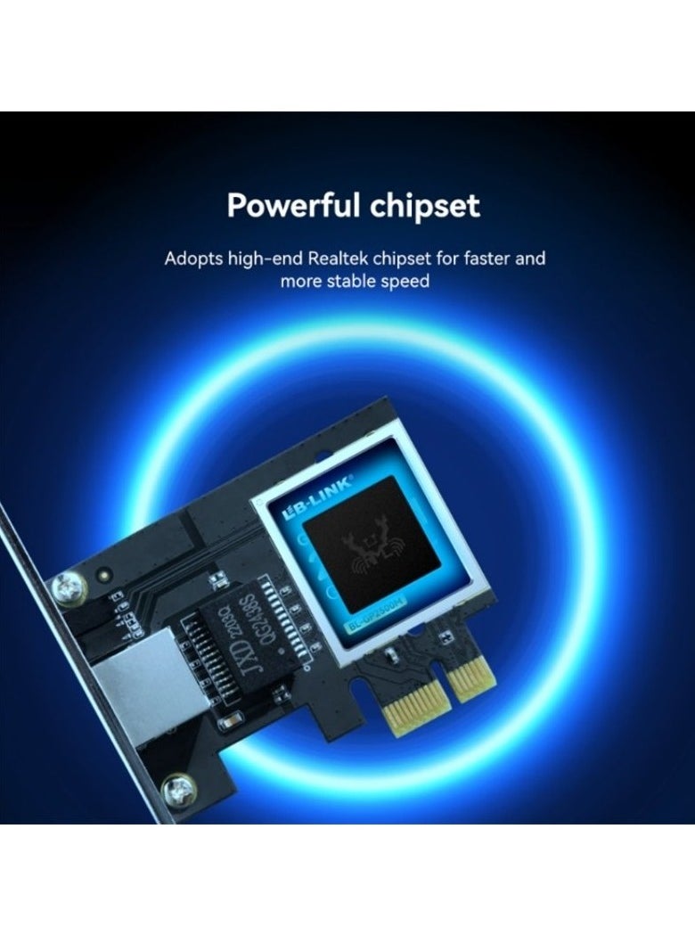 LB-LINK LB-LINK Elevate Your Network Experience with the BL-GP2500M PCIe Adapter Designed for High-Speed Connectivity 2.5GBASE-T PCIe Network Adapter  - Image 5