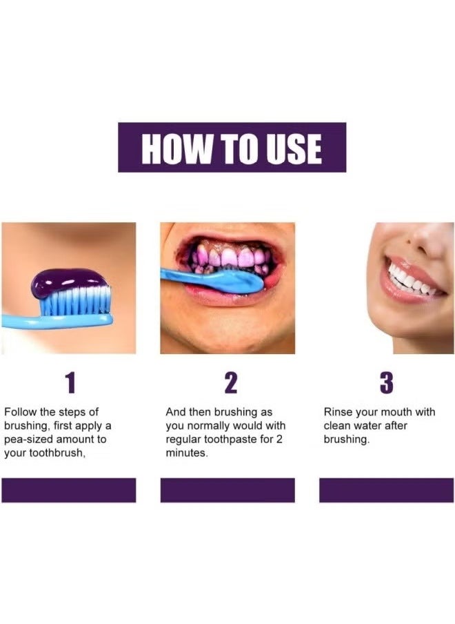 HiSmile - Teeth Color Corrector, Purple Teeth Brightening Toothpaste, Remove Stains, Teeth Brightening Purple Toothpaste, Remove Coffee, Stains, Yellow Teeth (30ml） - Image 1