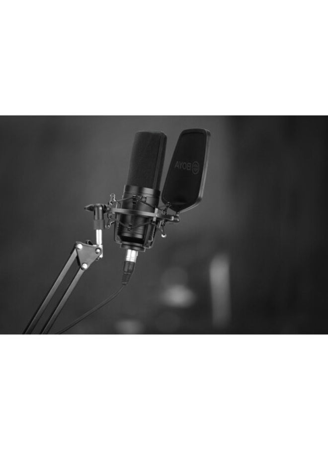 BOYA BY-M1000 Large-Diaphram Multi-Pattern Condenser Studio Microphone