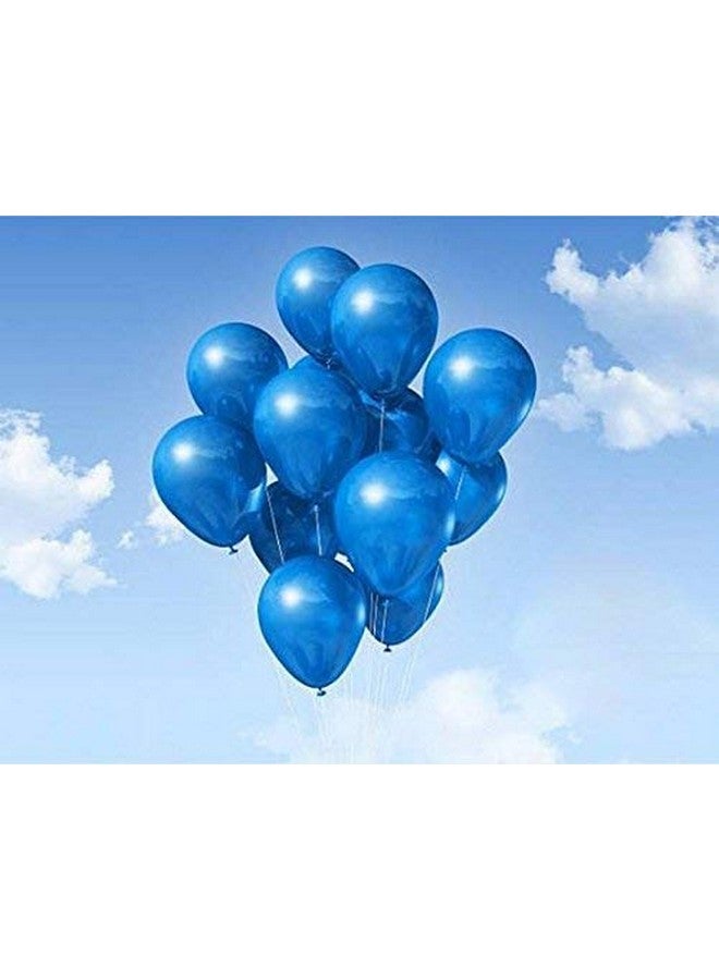 تريشرا بالونات عالية الدقة ذات لمسة نهائية معدنية من منتجات TRISHRA للحفلات لتزيين حفلات أعياد الميلاد/الذكرى السنوية، عبوة من 25 بالونًا باللون الأزرق والأسود - Image 2