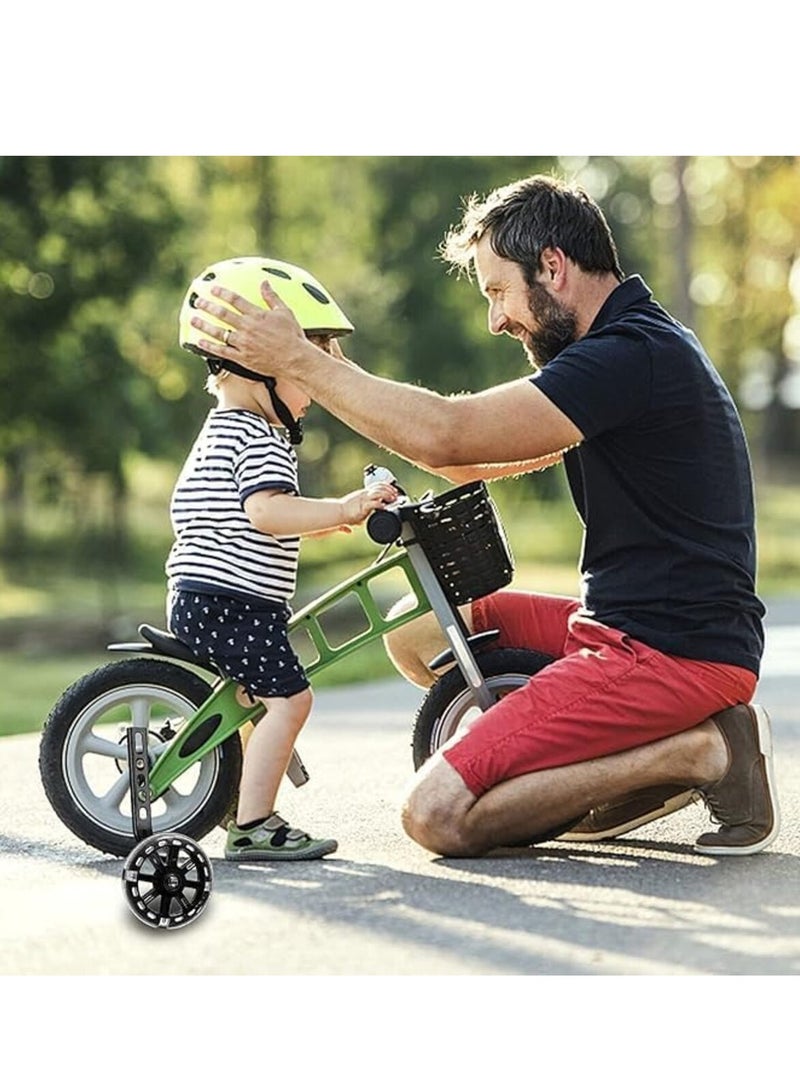 DIOTTI Bicycle Training Flash Wheels, Children's Bike Stabilizers Support Wheels, Kids Bike Steel Frame,Wheel Bicycle Stabiliser Mounted Kit for 12 14 16 18 20 Inch Bike, 1 Pair - Image 3