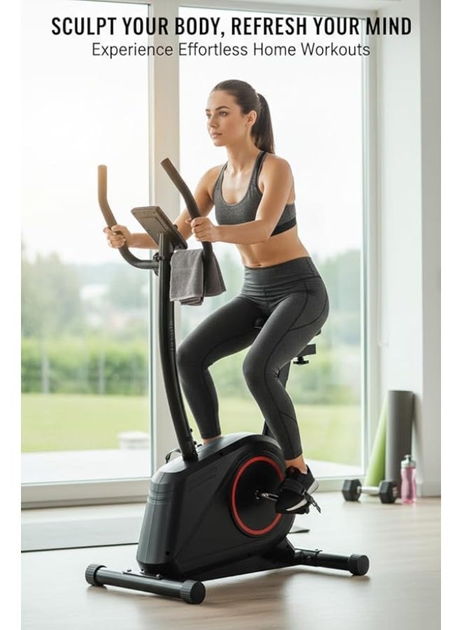 Marshal Fitness Indoor Cycling Magnetic Exercise Bike With Digital Monitor N Resistance Controller Upright with 8-Level Resistance, LCD Display, Adjustable Seat, 120KG Capacity-MF-149B - Image 4