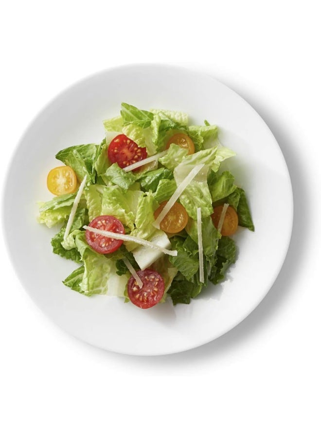 Corelle Vitrelle 6-Piece Salad Plates Set, Triple Layer Glass and Chip Resistant, Lightweight Round Plates, Winter Frost White - Image 4