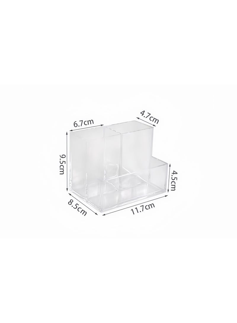 Lee Yon Pen Holder, Clear Acrylic Pen Holder for Desk, Makeup Brush Storage Organizer, Modern Desk Organizer for School, Home and Office - Image 3