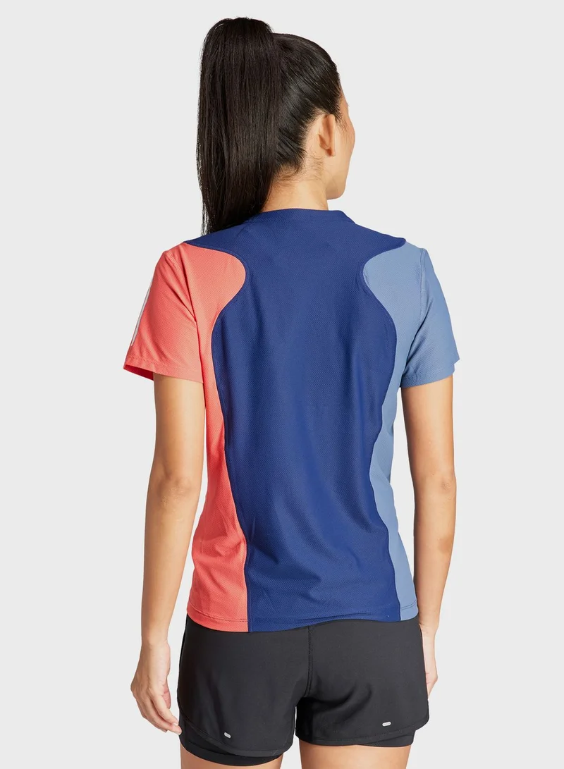 Adidas Own The Run Colorblock T-Shirt