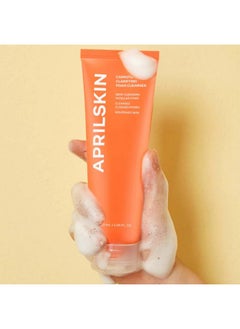 APRILSKIN Carrotene Clarifying Foam Cleanser ; Vegan Cruelty Free ; Oily Sensitive Acneprone Skin ; Deep Cleansing With Bhas & Sebum Controlling ; 120Ml ; No Sulfates And Artificial Fragrance  - Image 3