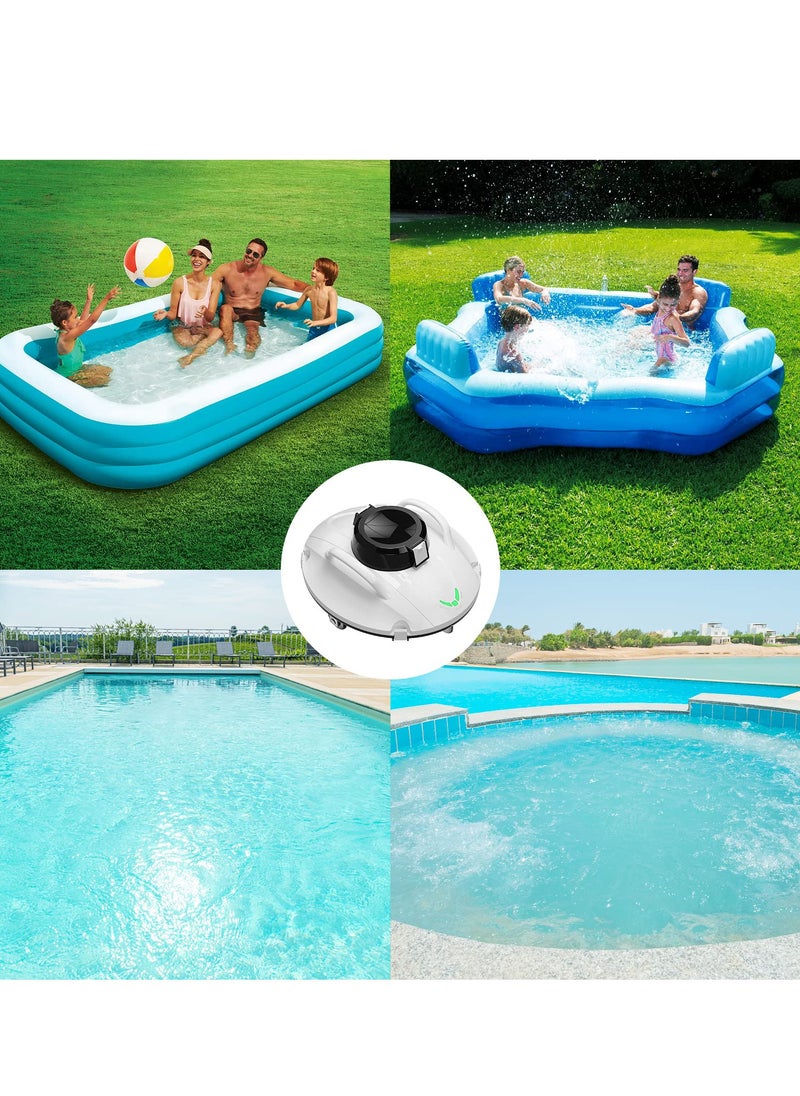 KASTWAVE - Cordless Robotic Pool Vacuum, Self-Parking Pool Cleaner Lasts 110 Mins Powerful, Lightweight, Pool Vacuum Cleaner for Above/In Ground Pools, White - Image 1