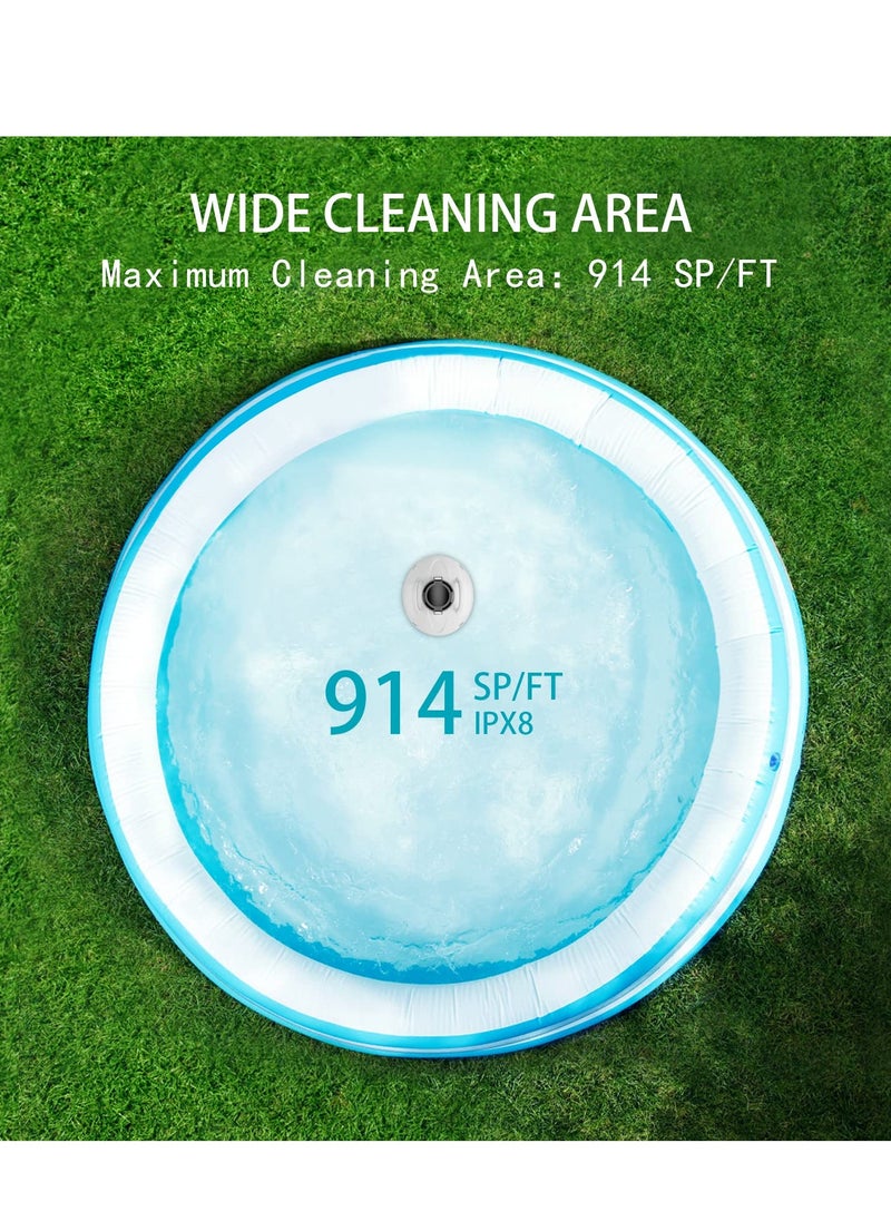 KASTWAVE - Cordless Robotic Pool Vacuum, Self-Parking Pool Cleaner Lasts 110 Mins Powerful, Lightweight, Pool Vacuum Cleaner for Above/In Ground Pools, White - Image 1