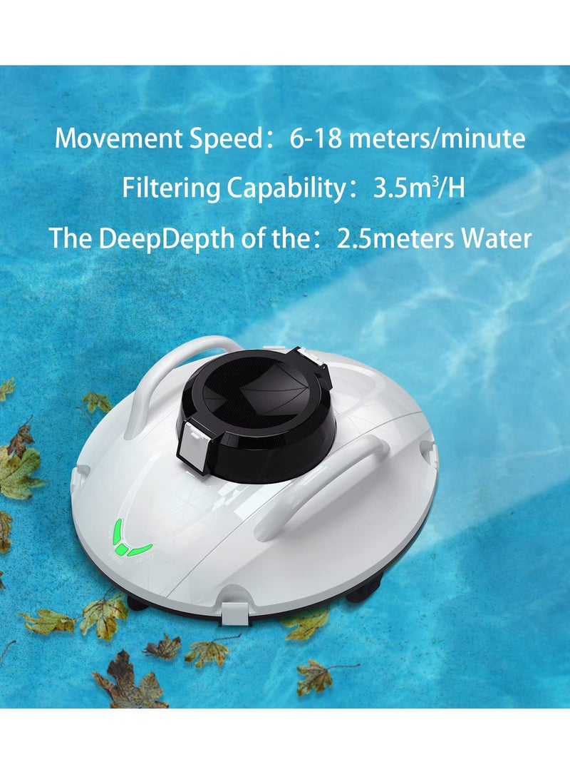 KASTWAVE - Cordless Robotic Pool Vacuum, Self-Parking Pool Cleaner Lasts 110 Mins Powerful, Lightweight, Pool Vacuum Cleaner for Above/In Ground Pools, White - Image 1