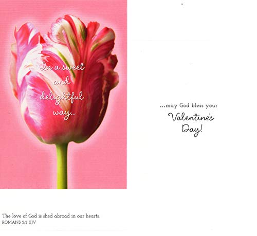 DaySpring - Valentine's Day is Extra Special - King James Version - 4 Pink Floral Designs with Scripture - 12 Boxed Valentine Cards & Envelopes (J1332) - Image 4
