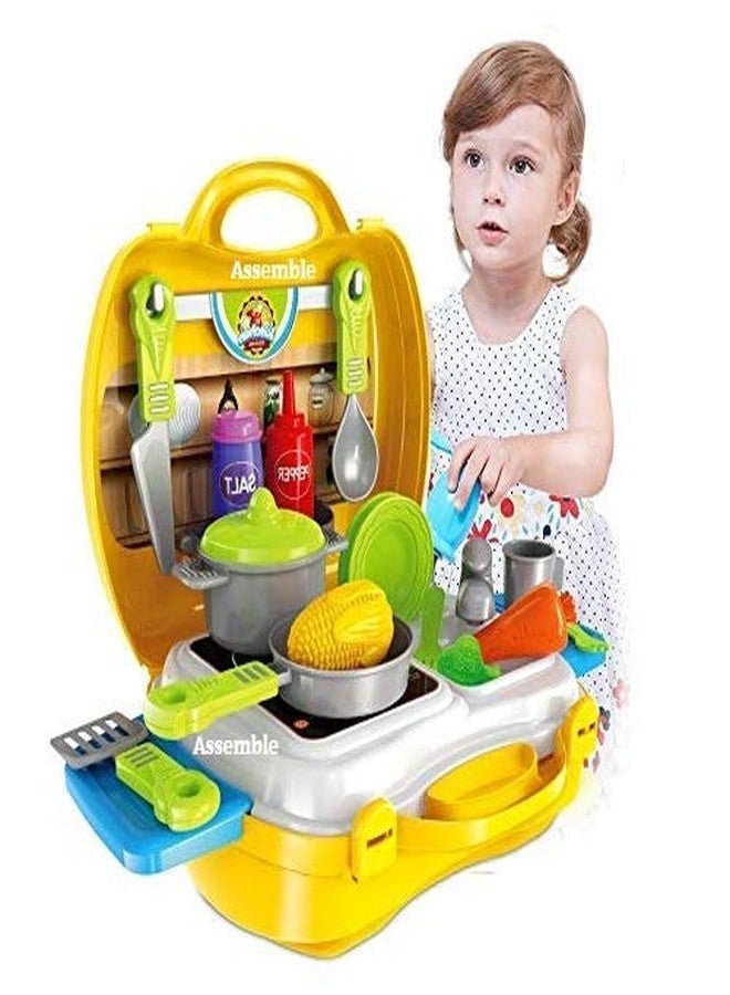 Hatello Toy for Kids Best Birthday Gift | Best Return Gift (Kitchen Cooking Suitcase Play Set (26 Pieces)) - Image 1