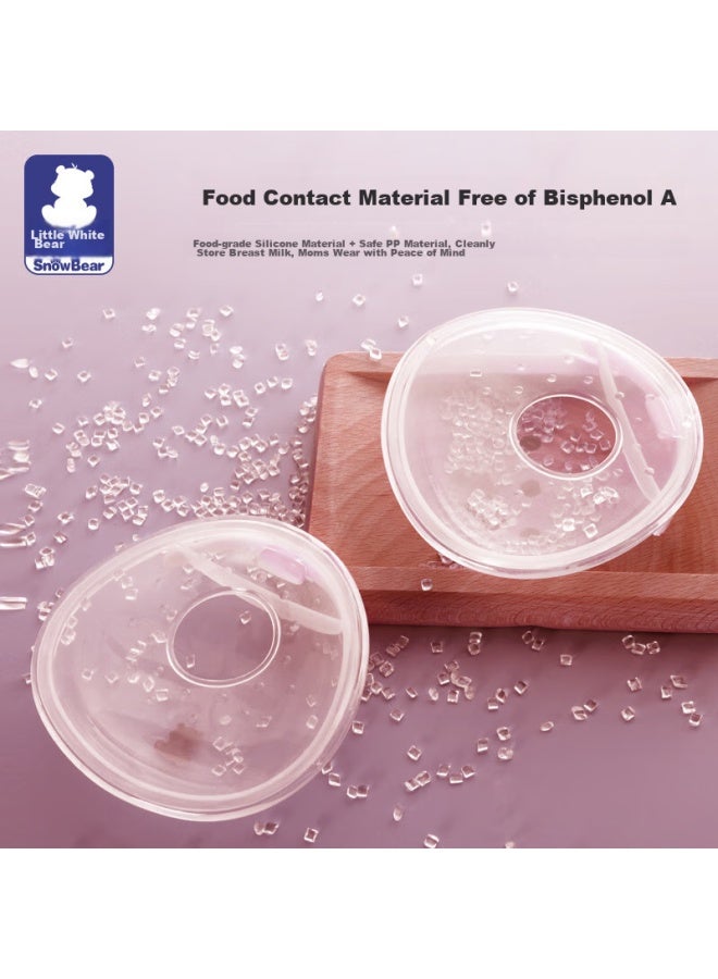 Snow Bear Snowbear Breast Milk Collector, Manual Breast Pump, Anti-spill And Anti-leak, Automatic Milk Collection Device, 2-pack 8395 - Image 3