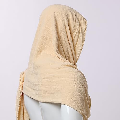 GRACEART Post Apocalyptic Shawl Hood Scarf Shaman Cowl Medieval Costume Sash Beige - Image 4