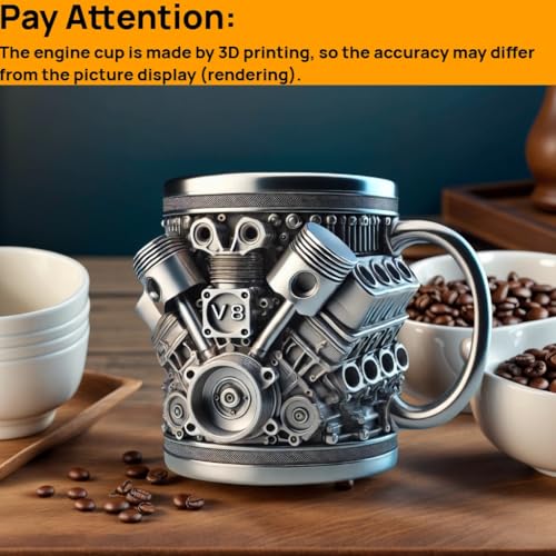 FirFiltr V8 Engines Stainless Steel Cup,Personalized Coffee Mug with Insulated Handle,Perfect for Car Lovers Gifts,Mechanics, Birthday, Christmas,Living room decoration as a work of art - Image 5