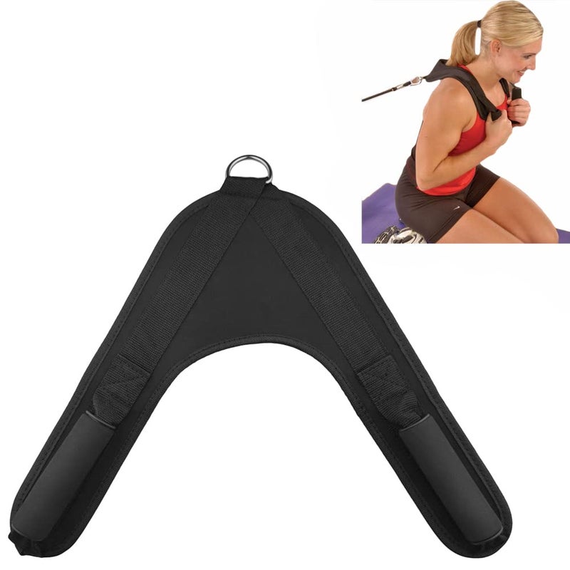 YCYU Ab Crunch Harness Cable Attachment Ab Exercise Cable Machine Gym Workout Abdominal Crunch Core Muscle Training Equipment Shoulder Pads - Image 2