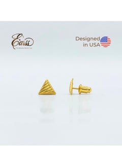 Triangle Rib Gold Earring | Stainless Steel | 18K Gold Plated - pzsku/ZF655B91A638348542E8CZ/45/_/1736245296/93682b84-470e-4b86-a5ff-42a36cdcab54