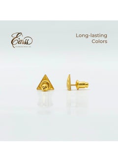 Triangle Rib Gold Earring | Stainless Steel | 18K Gold Plated - pzsku/ZF655B91A638348542E8CZ/45/_/1736245316/37e25acd-95fd-4f45-92ff-4a9525bf457a