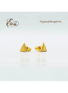 Triangle Rib Gold Earring | Stainless Steel | 18K Gold Plated - pzsku/ZF655B91A638348542E8CZ/45/_/1736245316/62a23cfb-ea51-4eed-96be-3dc1a4cbbc04