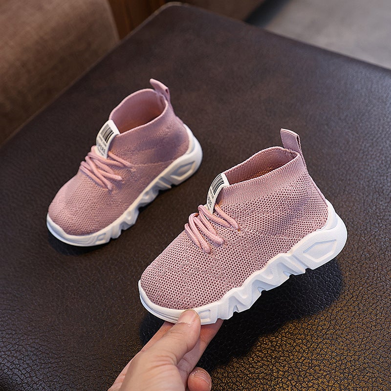 Mesh Sneakers Lightweight Flexible Sole Walking Shoes For Kids Indoor And Outdoor Activities - Image 1