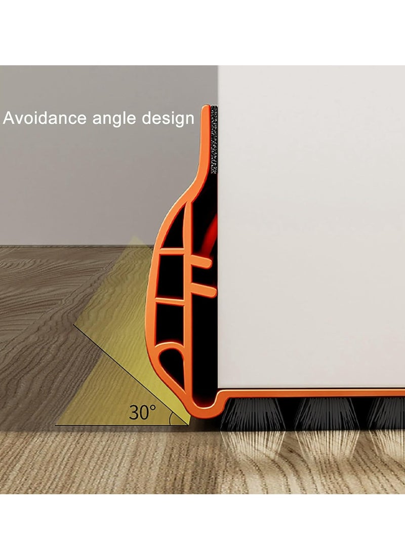 Oasisgalore - Upgrade Under Door Draft Stopper with Brush, Cuttable Seal Blocker, 36.6" Length, Reduces Noise - Image 1