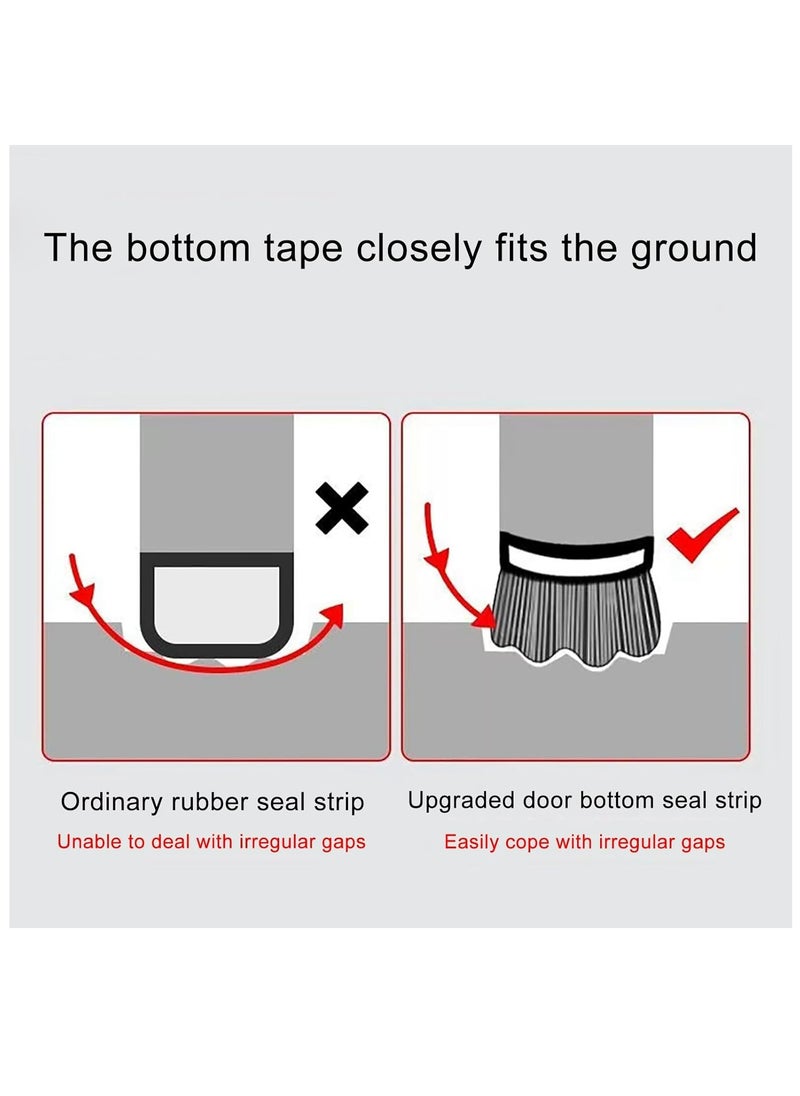 Oasisgalore - Upgrade Under Door Draft Stopper with Brush, Cuttable Seal Blocker, 36.6" Length, Reduces Noise - Image 1