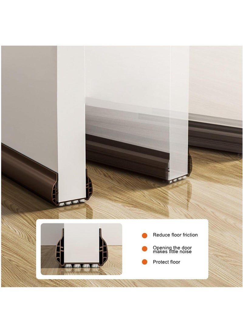 Oasisgalore - Upgrade Under Door Draft Stopper with Brush, Cuttable Seal Blocker, 36.6" Length, Reduces Noise - Image 1
