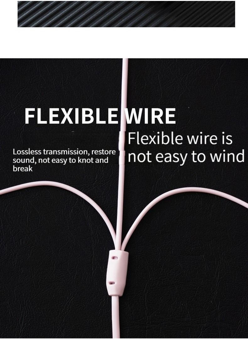 GELESE - New singing wired mini microphone headset practice song wired earphone black - Image 1