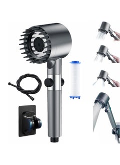 Lazada High Pressure Shower Head WIth A Hard Water Softener, Chlorin Filtered Hand Held Showerhead Set, Massage Showerhead Combo 3 Spray Settings, 1.5M/59inches Anti-explosion Hose and Bracke  - Image 1