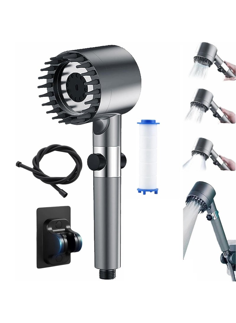 Lazada - High Pressure Shower Head WIth A Hard Water Softener, Chlorin Filtered Hand Held Showerhead Set, Massage Showerhead Combo 3 Spray Settings, 1.5M/59inches Anti-explosion Hose and Bracke - Image 1