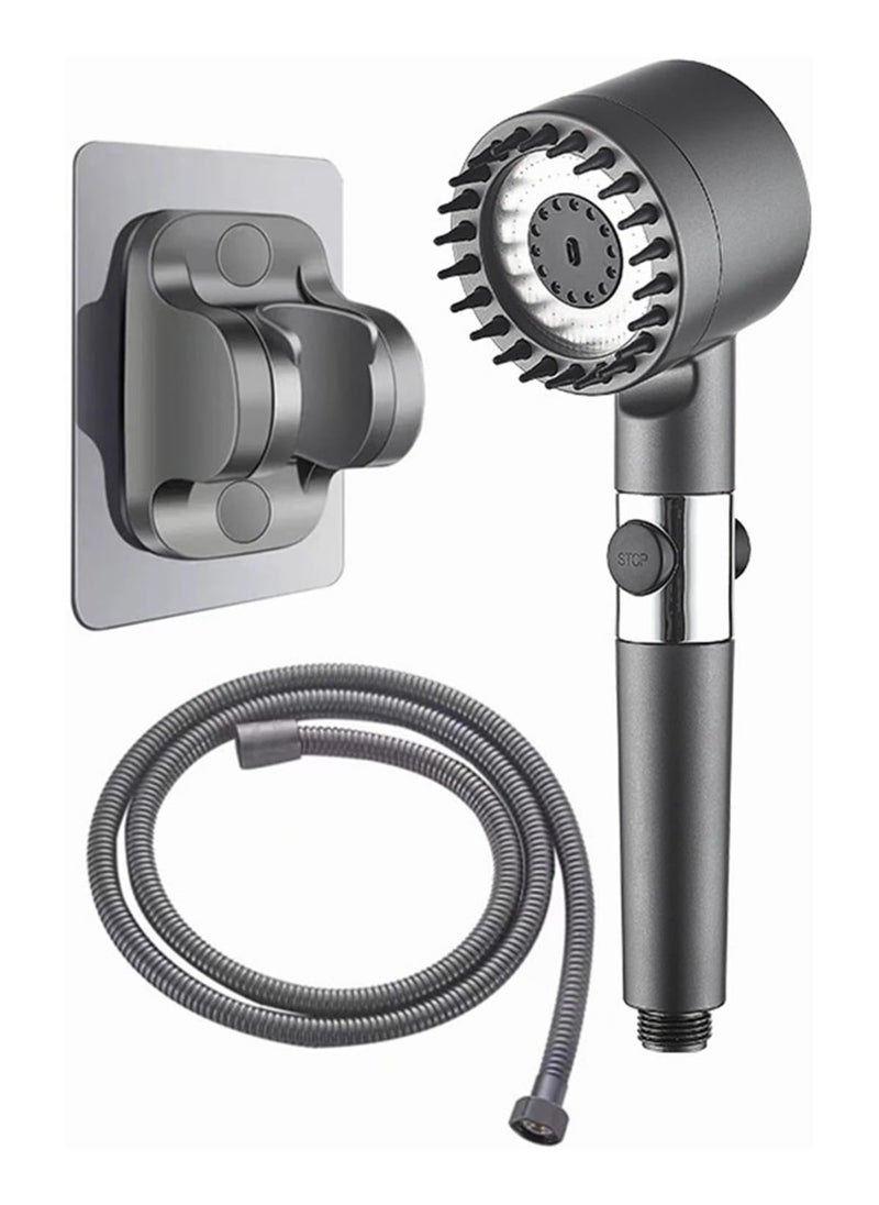 Lazada - High Pressure Shower Head WIth A Hard Water Softener, Chlorin Filtered Hand Held Showerhead Set, Massage Showerhead Combo 3 Spray Settings, 1.5M/59inches Anti-explosion Hose and Bracke - Image 1
